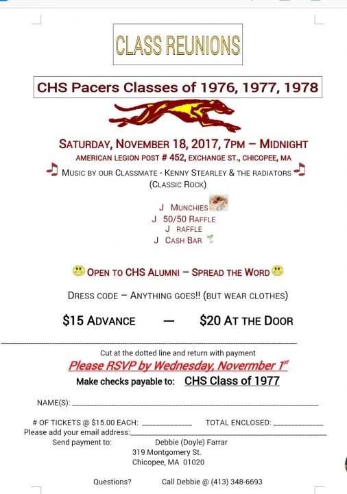 Reunion Classes -1978,  1977 & 1976