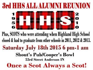 3rd Highland Scot (Anderson IN) All Alumni Reunion