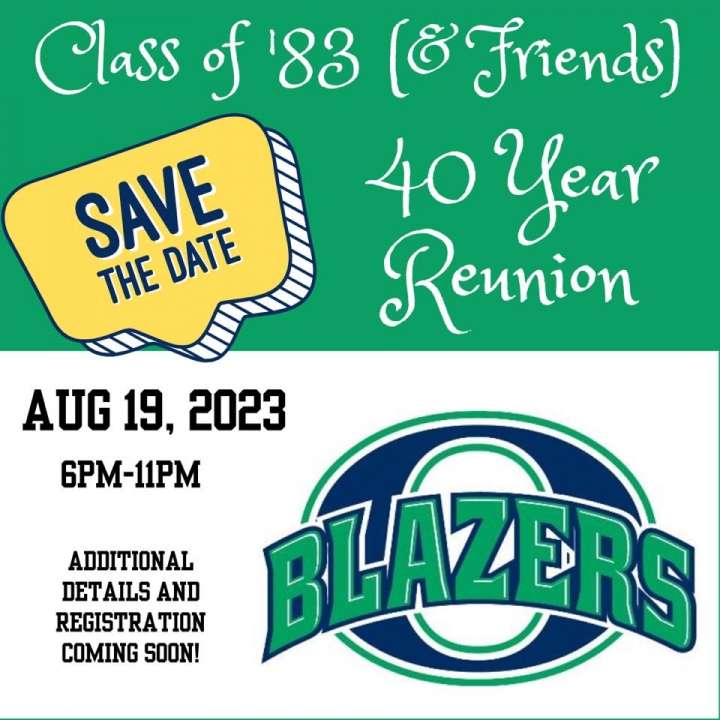 Class of 1983 40th Reunion... August 19, 2023