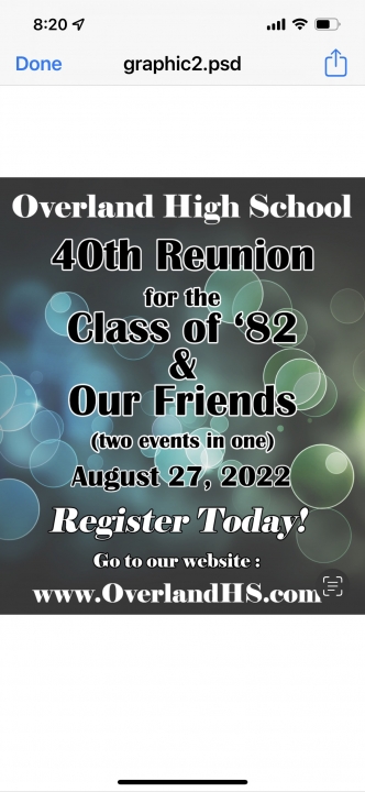 OHS Class of '82 40th Reunion