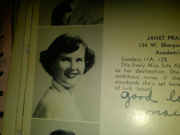 Janet Praria - Class of 1951 - Germantown High School