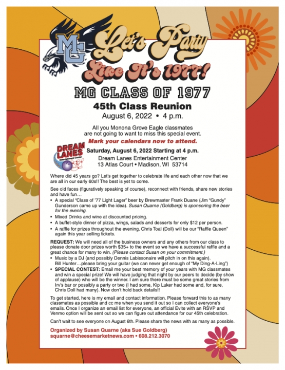 45th Reunion for Class of 1977