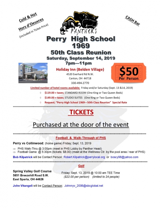 Perry High School - Class of 1969 - 50th Reunion