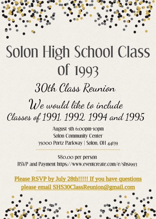 Class of 1993 - 30th Class Reunion