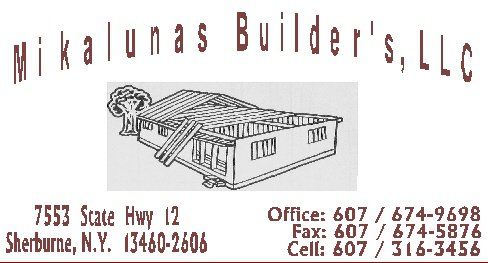 Mikalunas Builders - Class of 1985 - Sherburne-earlville High School