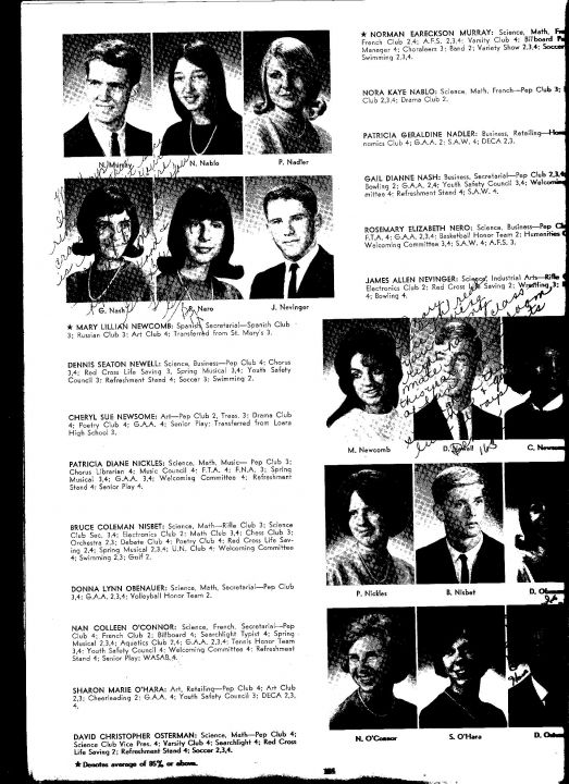Mary Newcomb - Class of 1965 - Williamsville North High School
