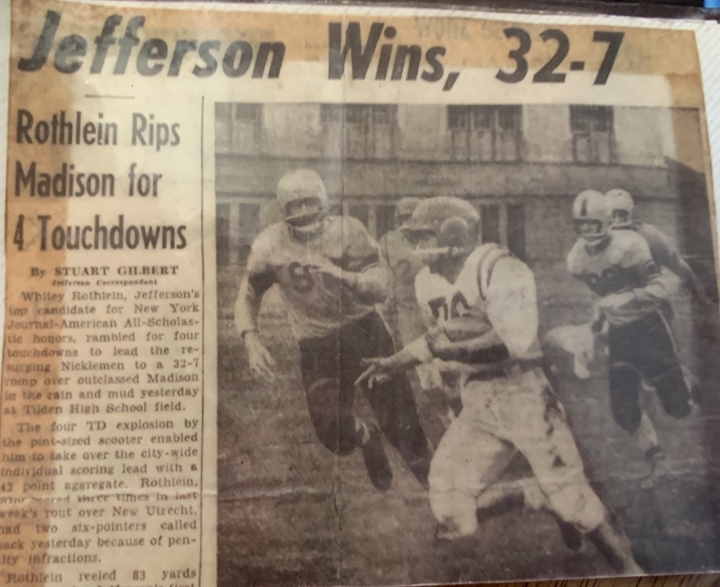 Mike (Whitey) Rothlein - Class of 1958 - Thomas Jefferson High School