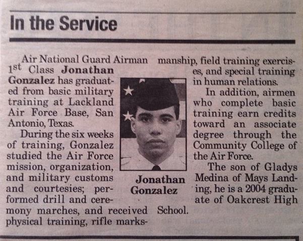 Jonathan Gonzalez - Class of 2004 - Oakcrest High School