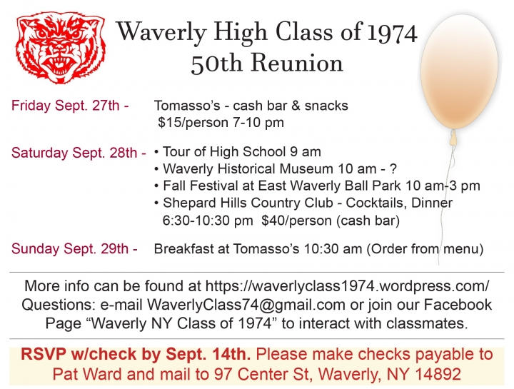 50th Reunion WHS Class of 1974