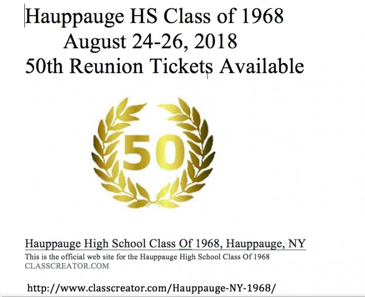 Hauppauge class of 1968 50th Reunion