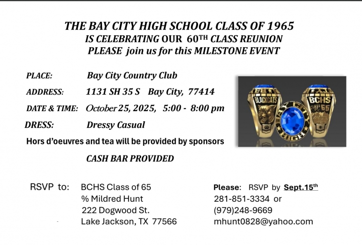 60th Reunion of Class 1965