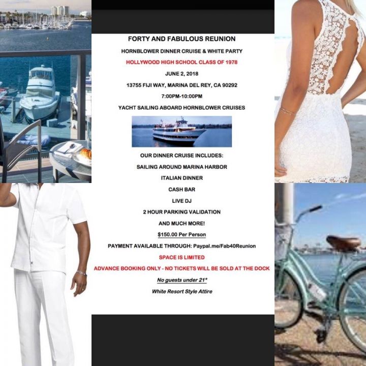 Class of 1978 Fabulous 40 Year Reunion, Private Dinner Cruise & White Party
