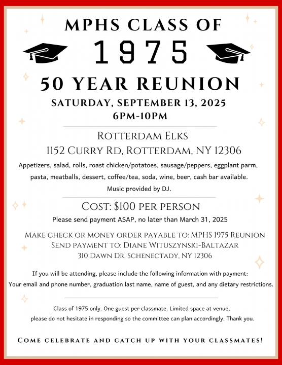 50th Reunion Class Of 1975 MPHS