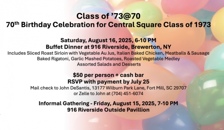 '73@70 - 70th Birthday Celebration for Class of 1973