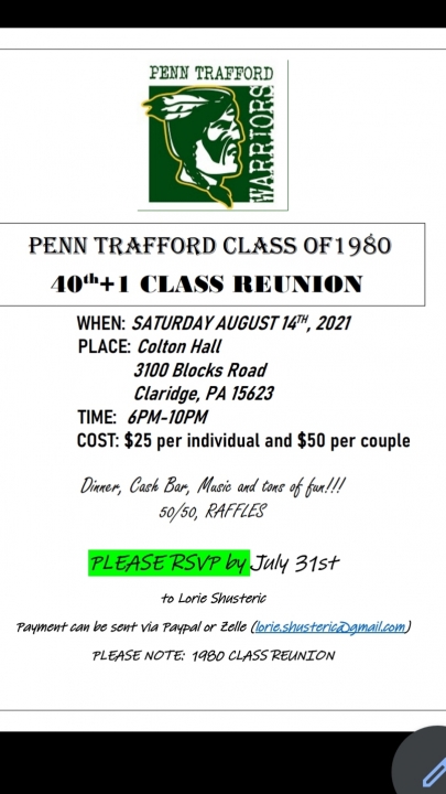 Class of 1980 40th Reunion