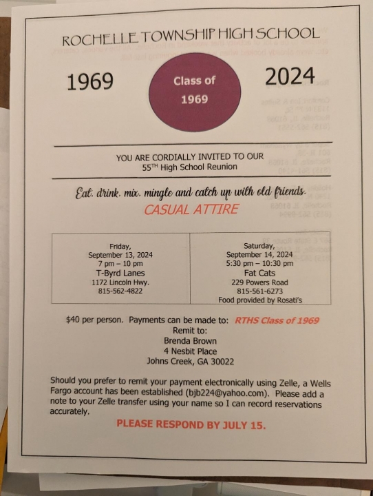 RTHS 1969 55th Reunion