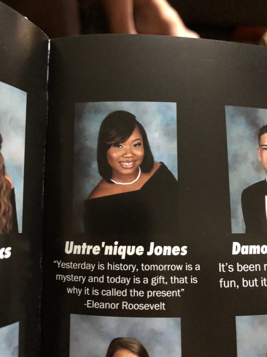 Untre’nique Jones - Class of 2020 - Tate High School