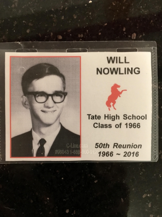 Will Nowling - Class of 1966 - Tate High School