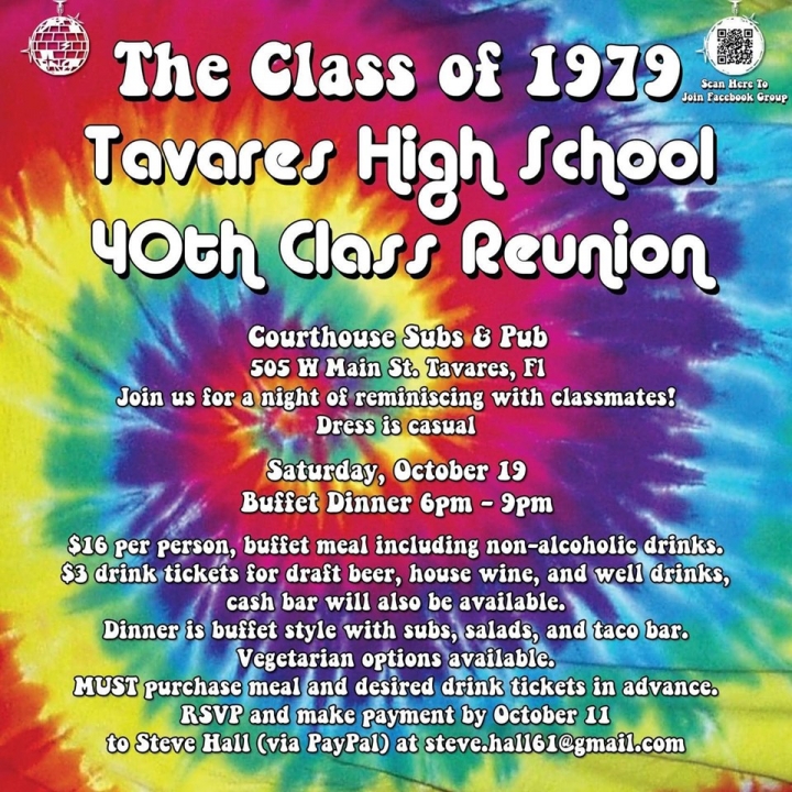 Tavares High School Class of 1979 40th Year Reunion!