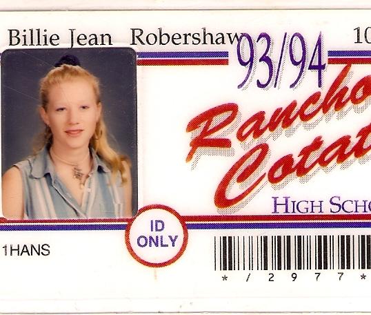 Billie Jean Robershaw - Class of 1996 - Rancho Cotate High School