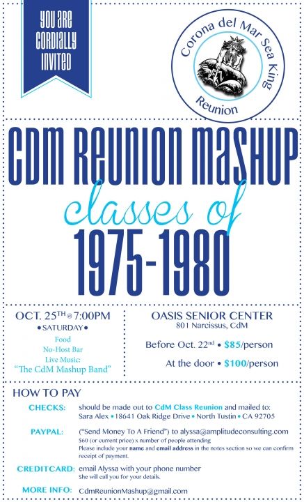 Mashup Reunion (classes of '75 - '80)