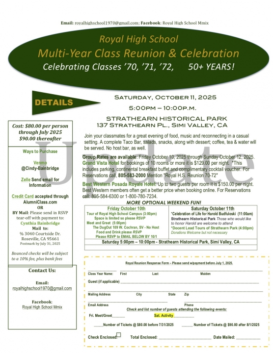 1970-1972 Multi-Year Celebration and Reunion