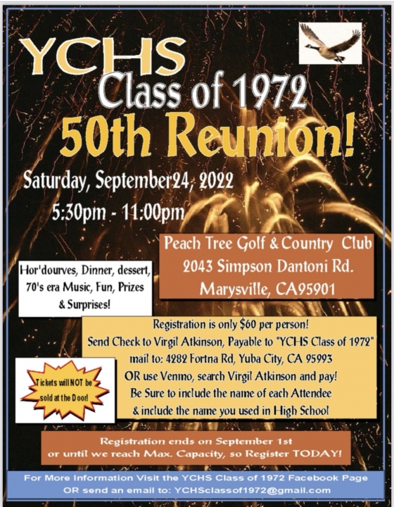 YCHS Class of 1972 50th Reunion