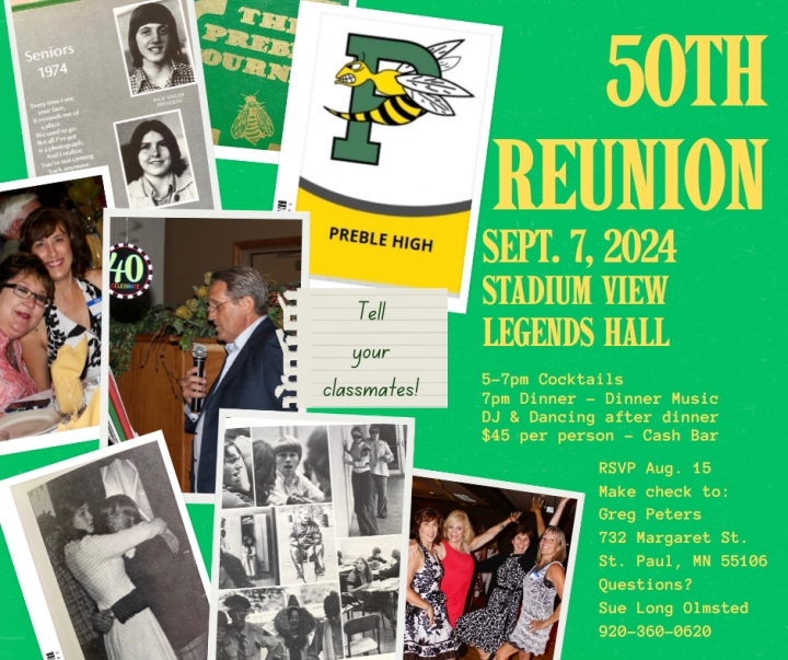 Preble High School Class of 74 - 50th Reunion