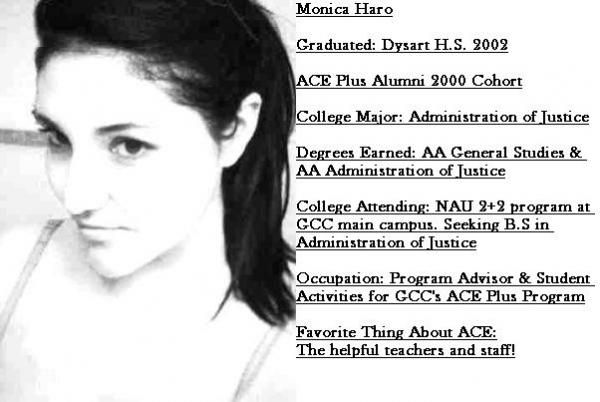 Monica Haro - Class of 2002 - Dysart High School