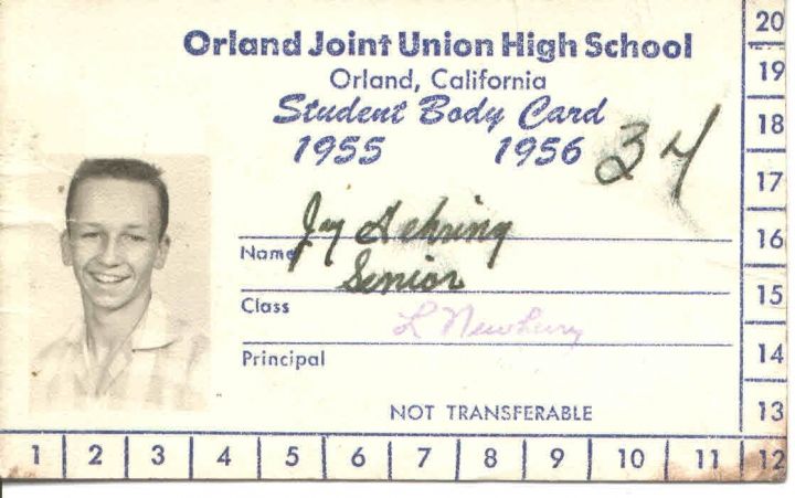 Jay Gehring - Class of 1956 - Orland High School