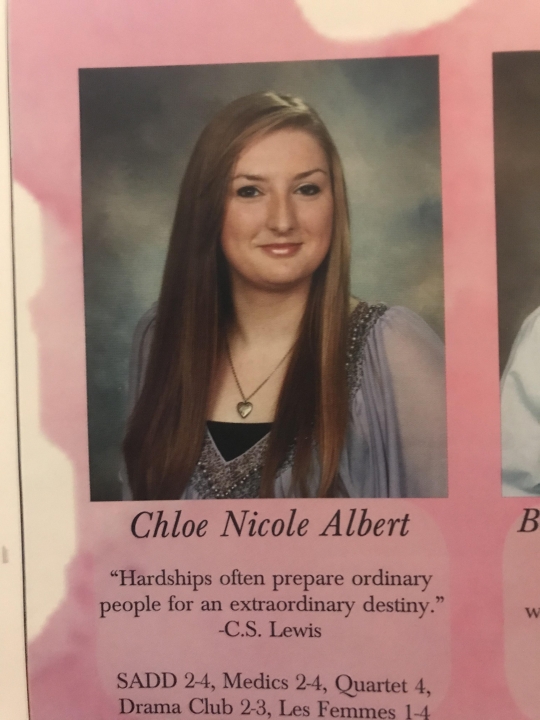 Chloe Albert - Class of 2015 - Mt. Zion High School