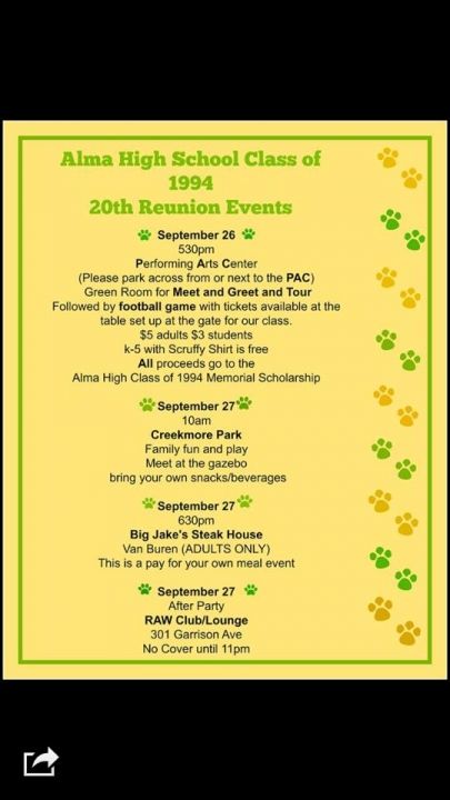 20 Year Reunion - Meet & Greet AHS Campus Tour