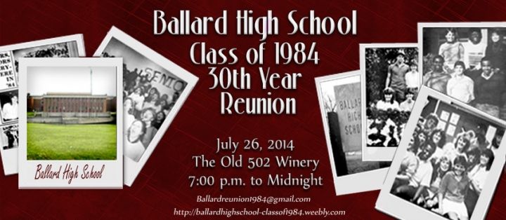Ballard High School Class of 1984 30th year reunion