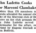 John Ladetto Cooks For Maraconi Clambake