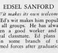 Edsel Sanford, B.h.s. Activities