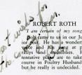 Robert Roth, B.h.s. Activities