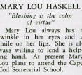 Mary Lou Haskell, B.h.s. Activities