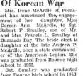 Doreen Mcardle To Wed Robert F. Smalley