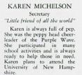 Karen Michelson, Senior Class Officer, B.h.s.