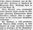 Patricia Marie Sorenti And John Alfred Sanford Engaged