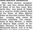 Betty Barlow Honored