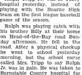 Ralph Tripp Jr. Misses First Game