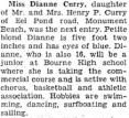 Diane Curry Entered For Judging At Firemen's Ball