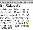 John J. Kostro, Auto On Sidewalk