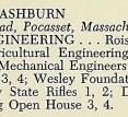 Harold Gray Washburn, University Of Massachusetts Amherst Activities 1959