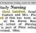 Carol Lunsford Accepted At Huron Road Hospital School Of Nursing