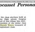 Donald Waters Treasurer Of Sophomore Class