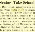 Ruth Tucy, High School Senior, Takes School Census
