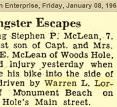 Warren Loring's Car Hit By Youngster