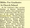 Bibles For Graduates At Church School, Stephen Baillie